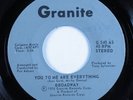 Crossover Soul 45 BROADWAY You To Me Are Everything GRANITE VG++ HEAR