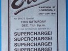 Supercharge Original Concert Handbill Flyer Eric's Liverpool 1976