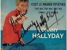 JOHNNY HALLYDAY L'idole des jeunes 1962 EP Philips Dédicacé autographe Languette
