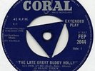 'THE LATE GREAT BUDDY HOLLY' TRIANGULAR CENTRE EP