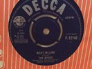 vinyl record . The Birds: Leaving Here/Next in Line:-1965 decca single no.f12140