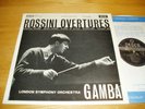 DECCA SXL 2266 WB ROSSINI - OVERTURES - LONDON SO / PIERINO GAMBA EX+
