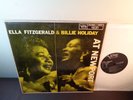 ELLA FITZGERALD & BILLIE HOLIDAY   At Newport VERVE CLEF Jazz LP VG++ MONO RARE