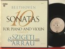 Vanguard Szigeti, Arrau, Beethoven 10 violin sonatas 4 NM discs SRV 300/3