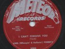 RARE METEOR BLUES 78 EARL FORREST I Can't Forgive You