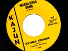 Nathan Abshire Kajun 502 E cajun 45 Mardi-Gras Song b/w Gabriel Waltz