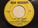 45 rpm ROCKABILLY Johnny Barnette & The Emeralds I GET THAT FEELING VG RICH 1280