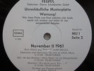 INFORMATIONS-SCHALLPLATTE * Nov II 1961 * PAT BOONE, ERNST MOSCH, BOBBY RIZZ