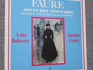 LOLA BOBESCO JACQUES GENTY FAURE VIOLIN SONATAS DUCHESNE AD 7108 LP
