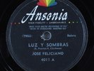 Latin 78 JOSE FELICIANO Luz Y Sombras ANSONIA HEAR