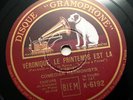 COMEDIAN HARMONISTS Veronika der Lenz ist da IN GERMAN gramophone K-6192 78 rpm