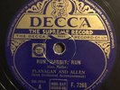 Flanagan & Allen. Run Rabbit, Run / Washing On the Siegfried Line. Decca F.7265