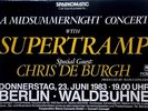 SUPERTRAMP - 1983 - Konzertplakat - Chris de Burgh - Tourposter - Berlin