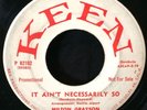 Milton Grayson -It Ain't Necessarily  So- Popcorn R&B 45 on Keen - Hear