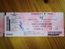 place billet CONCERT DE U2  PARIS bercy 12 SEPTEMBRE 2018 CAT 2