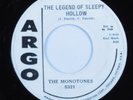 Doo Wop 45 MONOTONES The Legend Of Sleepy Hollow ARGO promo HEAR