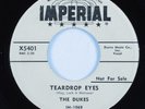 Doo Wop R&B 45 DUKES Teardrop Eyes IMPERIAL HEAR promo