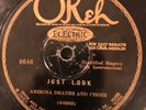 Okeh 8646 ARIZONA DRANES Just Look  GREAT    78rpm Sanctified piano V-