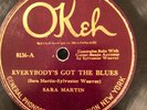 Okeh 8136 Sara Martin w Sylvester Weaver guitar 1924 78 rpm BLUES  V/VV+