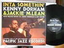 Kenny Dorham & Jackie McLean Inta somethin' Pacific Jazz mono DG black-silver