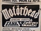 Motorhead original concert poster - Live at Sound City Big Top Cambridge 1982