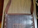 Vintage Handmade Leather Atlantic Records LP Vinyl Record Satchel Bag RARE