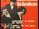 The Kinks: Everybody is gonna be happy / Who'll be the next in line. Danish, EX+