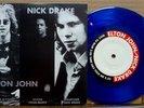 ELTON JOHN Plays NICK DRAKE 7' 45 Blue Vinyl 1968 Demos EP OOP