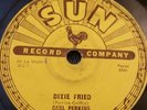 Carl Perkins 78 Dixie Fried Sun #249 Rockabilly