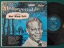 NAT KING COLE Unforgettable LP '54 CAPITOL Green Lbl MONO VG+/NM-