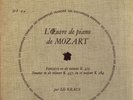 KRAUS, Lili. MOZART. Fantasy in C,Sonatas K. 457, 284. Discophile Francais 94 M-