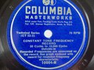 Columbia Masterworks Constant Tone Frequency Record - Technical Series Test Disc