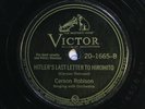 78 RPM -- Carson Robison, Victor 20-1665 - Hirohito - Hitler, E WWII Topical