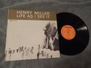 Henry Miller Life As I See It LP Offbeat RLP 4901 Spoken Word VG++