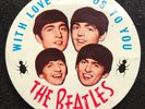 Rare Large Vintage Beatles Badge With Love From Us To You