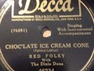 Red Foley - Choc'late Ice Cream Cone / Birmingham Bounce - Decca Records - 78rpm