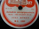 TURKISH RECORD 78 RPM ZEKI MUREN