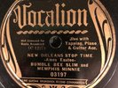 Vocalion 03197 Memphis Minnie & Bumble Bee Slim NEW ORLEANS STOP TIME  78rpm  V+