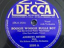 78 rpm Record BOOGIE WOOGIE BUGLE BOY Andrews Sisters WAR JUKEBOX MUSIC