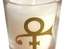 PRINCE CANDLE w/ Gold symbol - Clear GLASS NPG STORE London rare