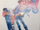 Keith Emerson (Emerson, Lake & Palmer) SIGNED Caricature Christmas Poster