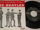 The BEATLES She Loves You Original 1964 Swan 45 & Picture Sleeve NM Beauty