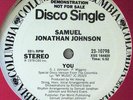 SAMUEL JONATHAN JOHNSON-YOU /MY MUSIC - WLP ON COLUMBIA MODERN SOUL DISCO 12