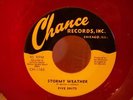 RARE THE FIVE SHITS    STORMY WEATHER on CHANCE RECORDS NRMINT RED VINYL  45RPM