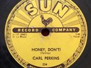 Sun Records Carl Perkins 234 Honey, Don't  / Blue Suede Shoes VV- 78 RPM
