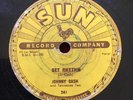 Sun Records Johnny Cash 241 Get Rhythm / I Walk The Line G++ 78 RPM