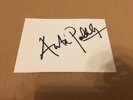 ANITA PALLENBERG  -  ROLLING STONES   WHITE CARD SIGNED  -  UK  - GENUINE - UACC