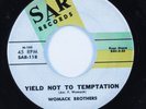Black Gospel 45 WOMACK BROTHERS Yield Not To Temptation SAR HEAR
