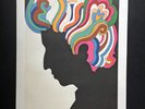 Original BOB DYLAN '67 MILTON GLASER Greatest Hits Poster On LINEN  Nobel MOMA