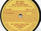 CHRYSLER HIGHWAY HI-FI: Walt Disney Davy Crockett (JR 3) 16 2/3 RPM RECORD